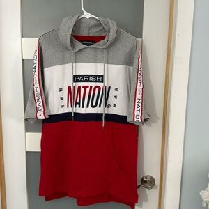 Parish Nation Short Sleeve Pullover Hoodie Men's Size XL